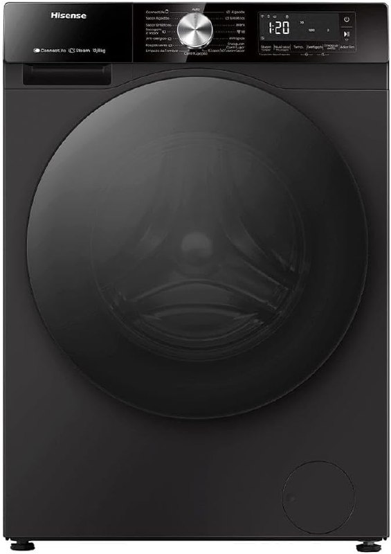 Hisense Lava & Seca 12/8kg Inverter Steam WiFi - Preta