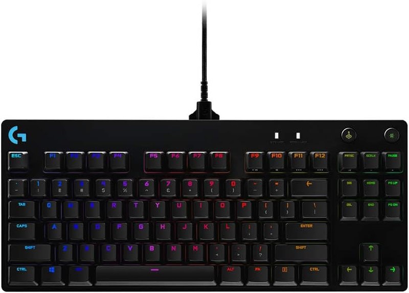Teclado Mecânico Gamer Logitech G PRO com Layout US, RGB LIGHTSYNC, Design TKL