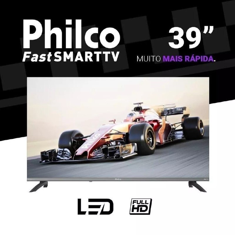 Smart TV 39" Philco Full HD Roku TV Dolby Audio