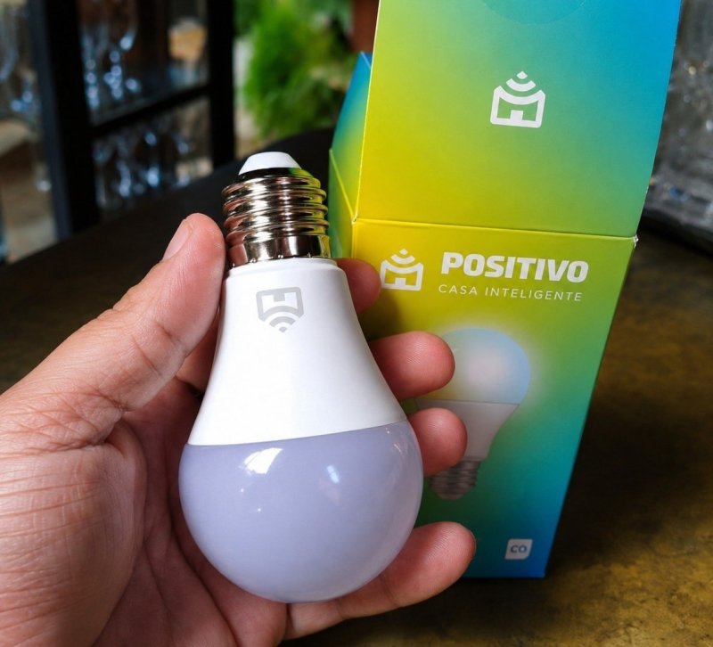 Kit 2 Lâmpadas Smart Wi-Fi Positivo Casa Inteligente 9W Bivolt
