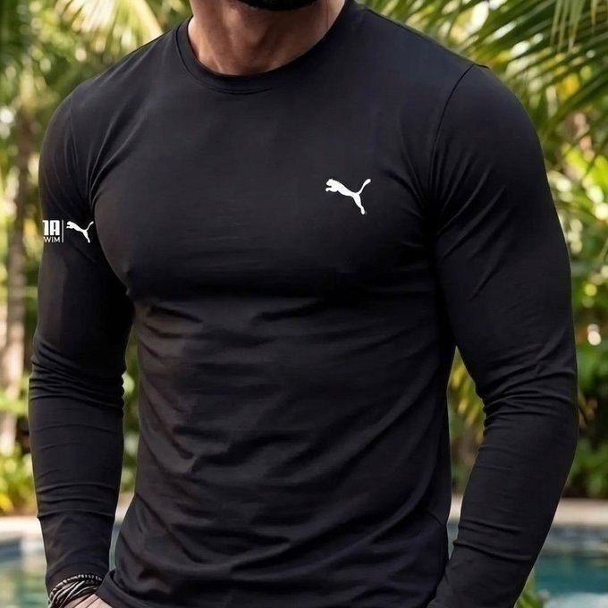 Camiseta Puma Térmica Manga Longa Proteção Uv 50+ Masculina