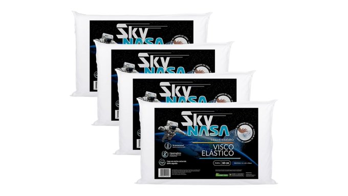 Kit 4 un. Travesseiro Nasa Sky com Frete Grátis