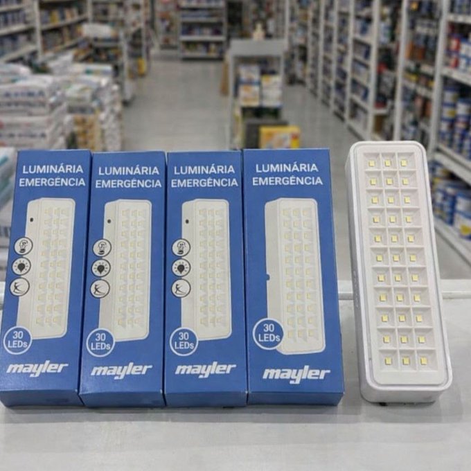 Kit 05 Luminária de Emergências Recarregável + Frete Grátis