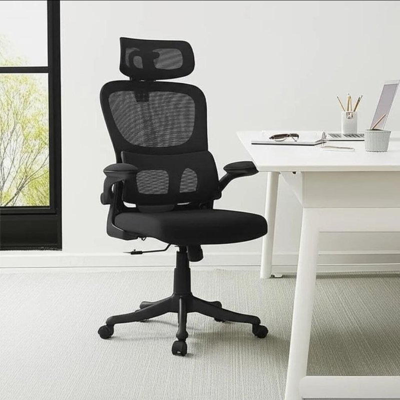 Cadeira Escritório Ergonômica Genebra B500 Luvinco Com Suporte Lombar Mesh