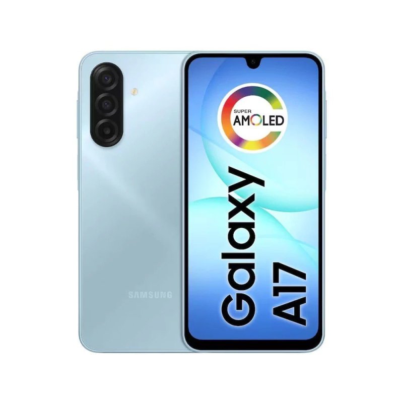 Smartphone Samsung Galaxy A17 4G Tela 6.7 Polegadas 256GB Super AMOLED Câmera Tripla 50MP Azul Samsung