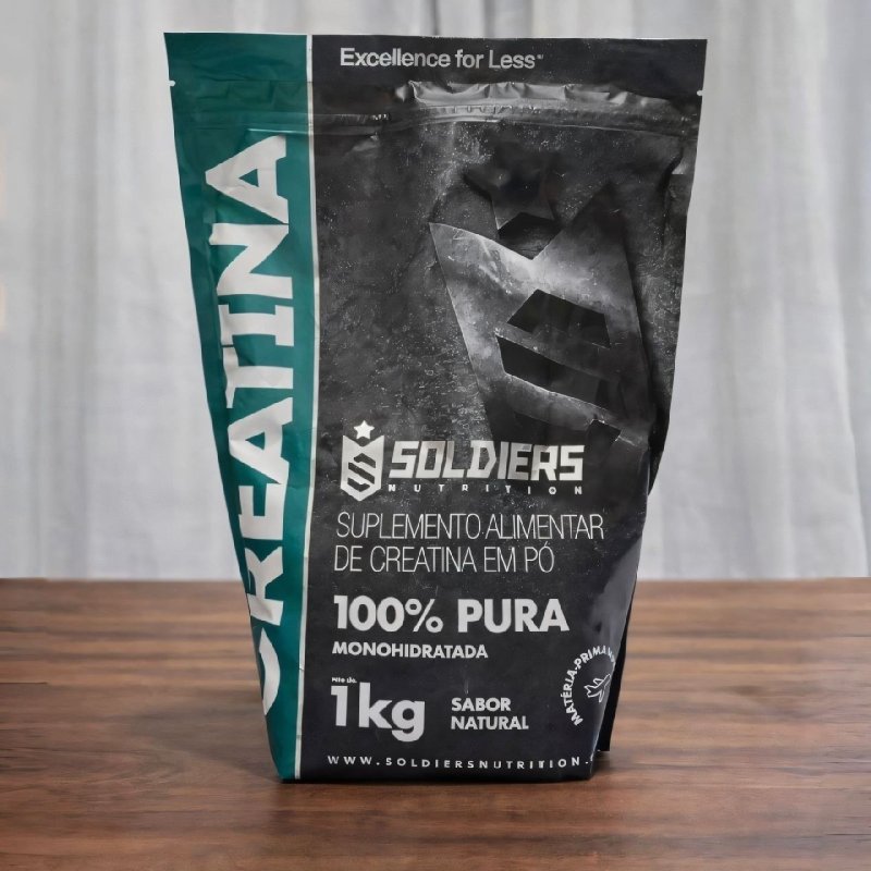 Creatina Monohidratada 1Kg Soldiers Nutrition 100% Pura