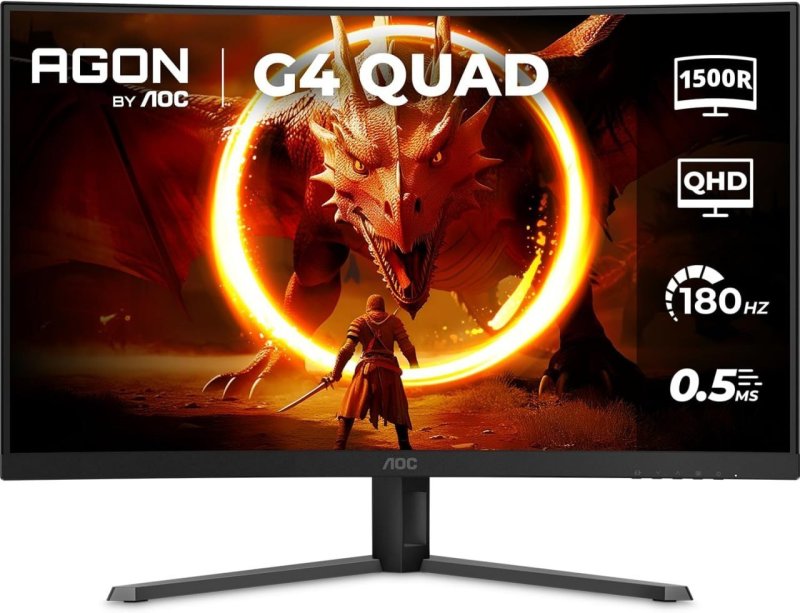 AOC AGON QUAD 32" 180Hz 0,5ms HDR10 - Monitor Gamer Curvo
