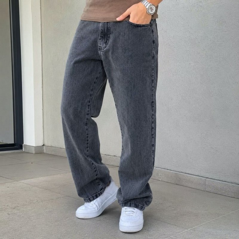 Calça Balão Calça Jeans Masculina Bag Boca Larga Streetwear