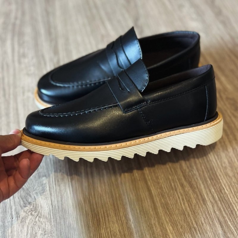 Sapato Mocassim Loafer Gugi Tratorado Conforto Premium
