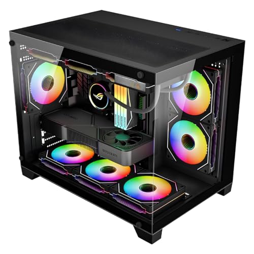 Gabinete Gamer Aquário ATX Lateral Vidro Espaçoso Grande Preto