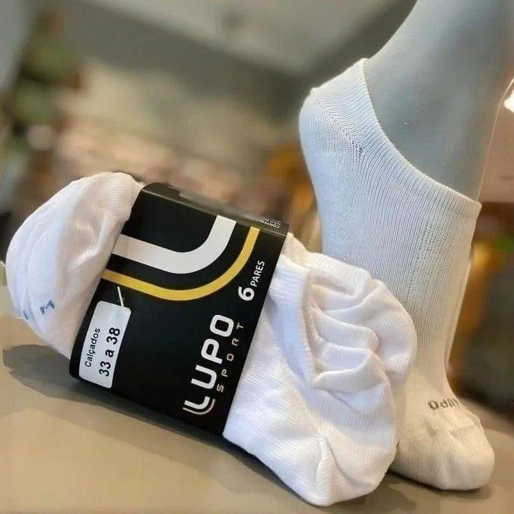 Kit com 6 Pares Meias Lupo Invisível Soquete