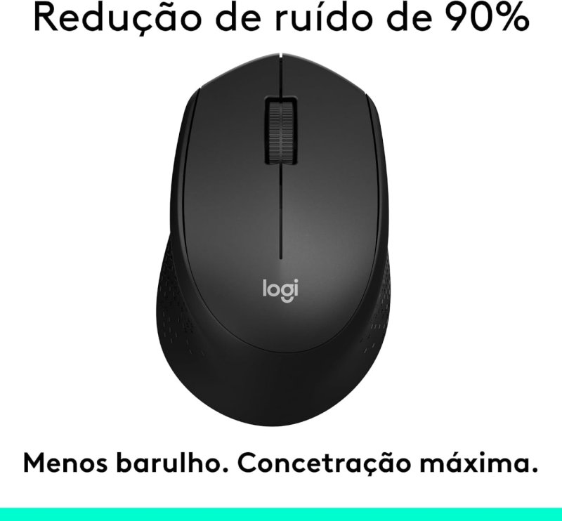 Logitech M330 SILENT - Clique Silencioso, Bateria 18 Meses - Preto