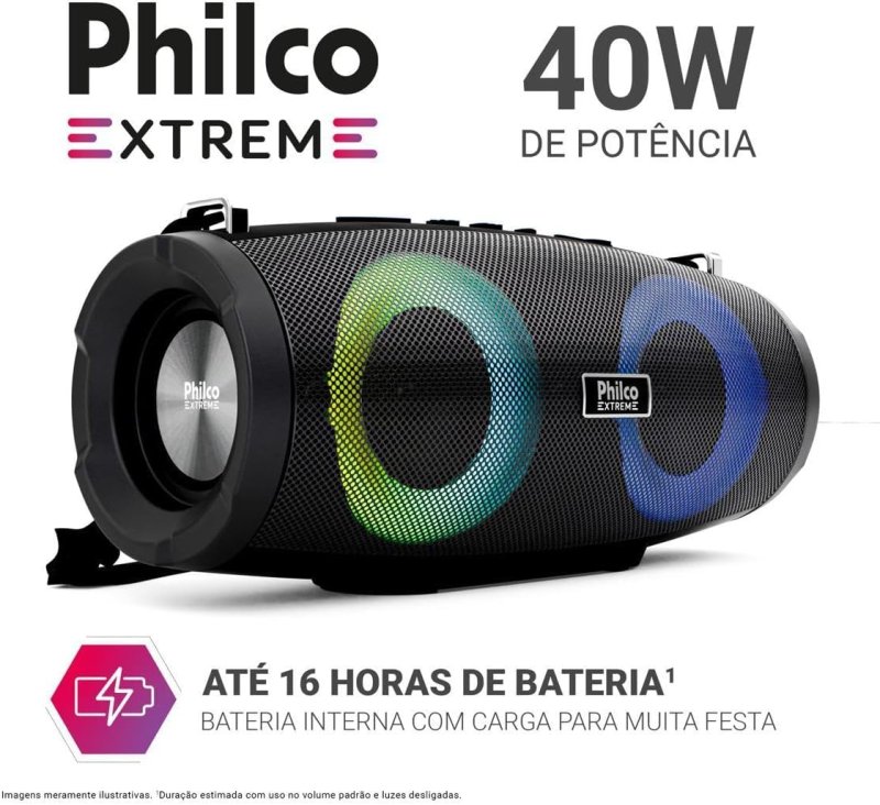 Philco Speaker Extreme 40W PBS45BT - Bluetooth Portátil
