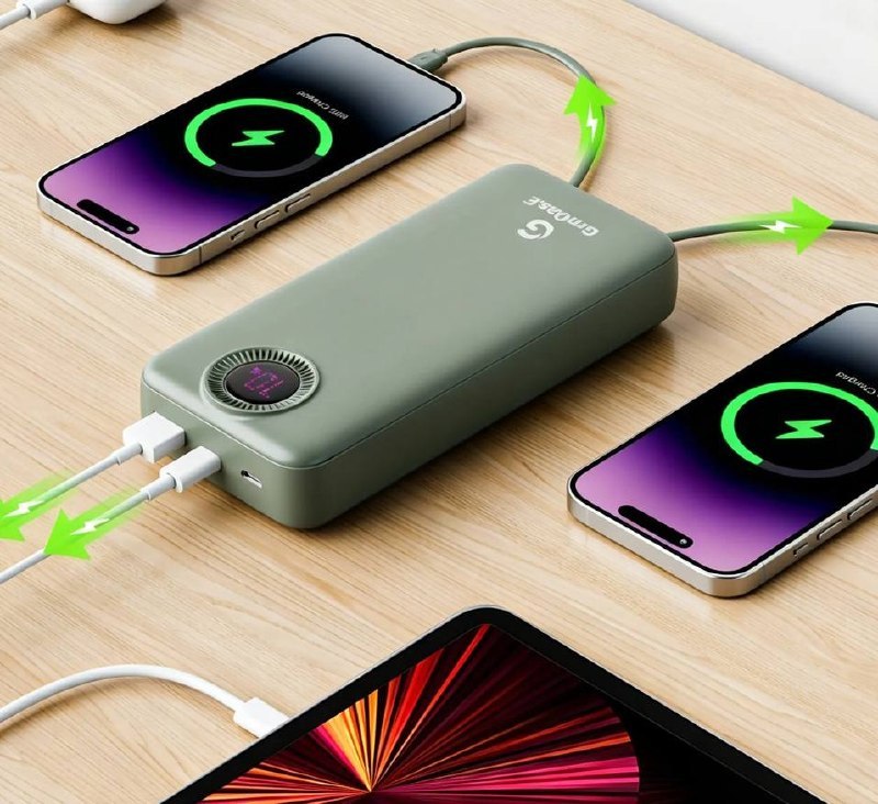 Carregador Portátil Grnoase Power Bank 20000mAh 22.5W USB-C