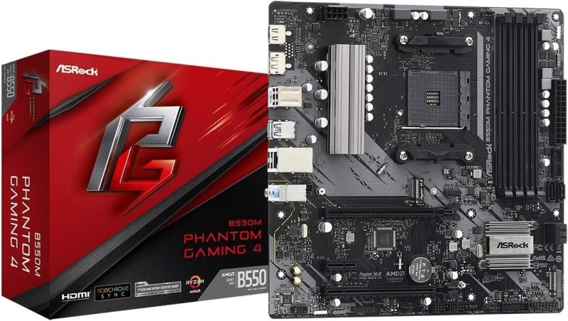 Placa Mãe AsRock B550M Phantom Gaming 4