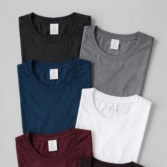 Kit 5 Camisetas Básicas Dry Fit