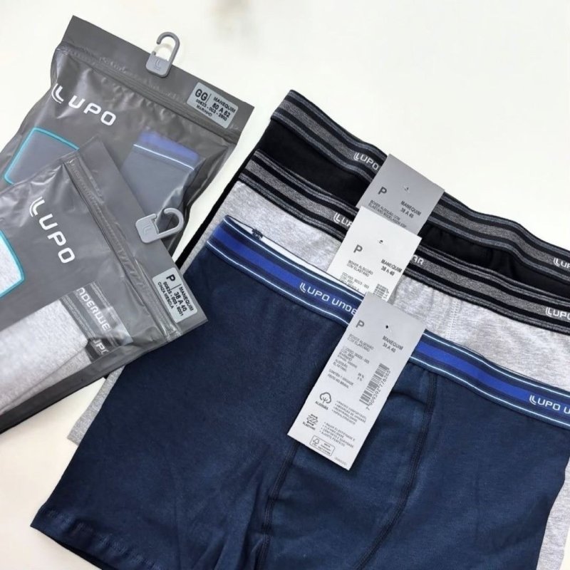 Kit 4 Cuecas Boxer Lupo Algodão Confortável Original Box 1