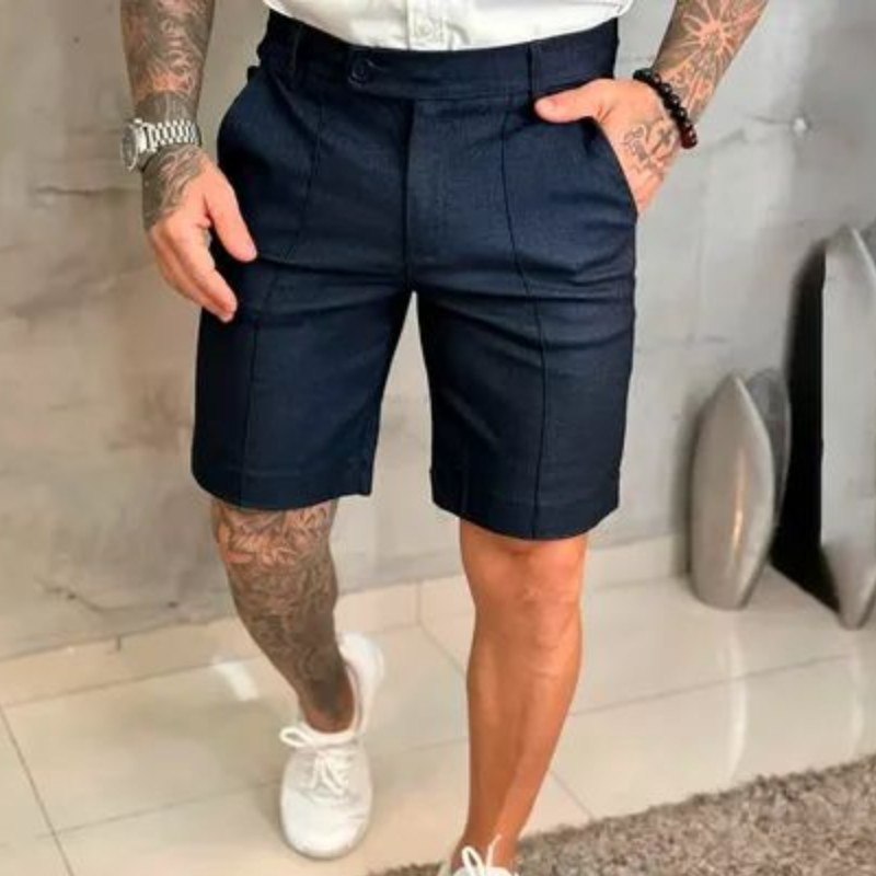 Shorts Bermuda Bengaline Nervura Masculino Colorida Premium