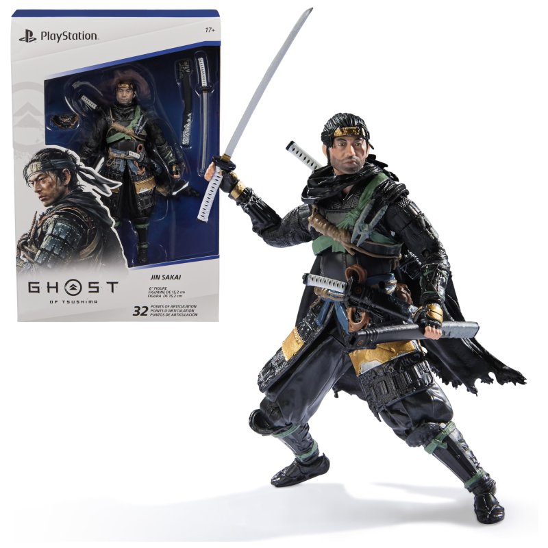 Action Figure Ghost of Tsushima - Jin Sakai Samurai + 2 Acessórios