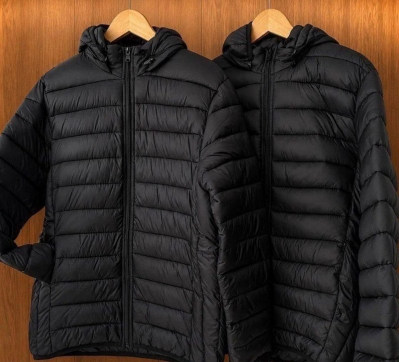 Jaqueta Puffer Bobojaco Corta Vento Nylon Frio Reforçada Preto M
