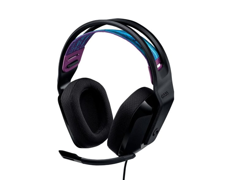 Headset Gamer Logitech G335 com Almofadas com Espuma de Memória, Preto