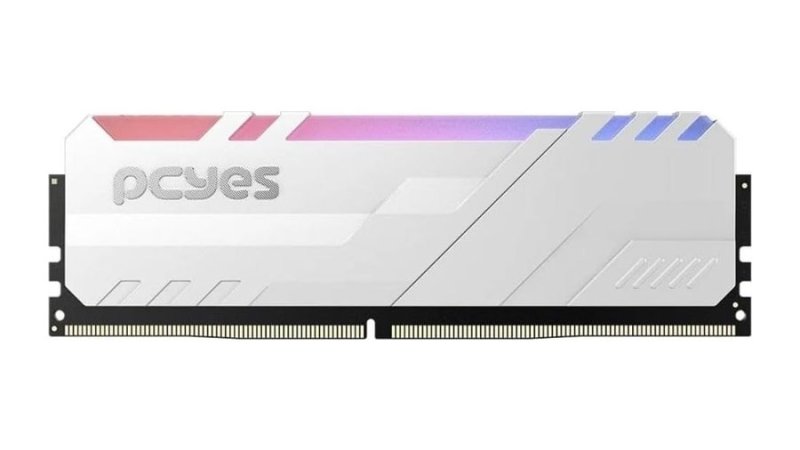 Memoria Gamer Pcyes Udimm 8Gb Ddr4 3200Mhz White Com Rgb Pm083200D4Wr