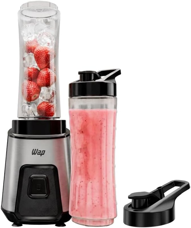 WAP Blender Go 300W - 2 Copos Squeeze - Liquidificador Portátil