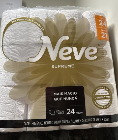 Papel Higiênico Neve Folha Tripla - 24 un.