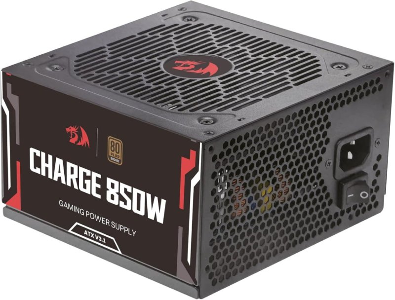 Fonte Gamer Redragon Charge 850W Preto ATX 80 Plus Bronze Capacitores 100% Japoneses