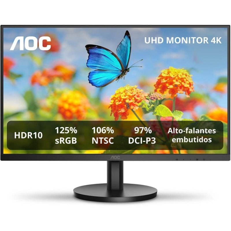 Monitor 27 4K U27B3A/57 HDR10 Alto falantes Integrados Bivolt AOC