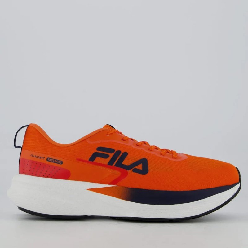 Tênis Fila Racer Fastpace Laranja E Marinho