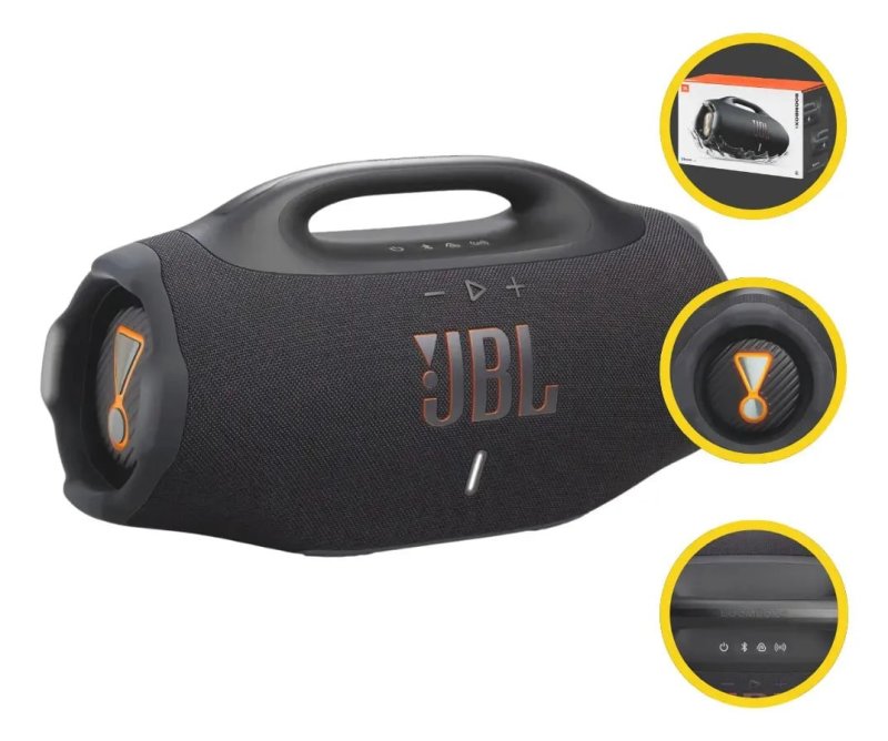 JBL Boombox 4 - Bluetooth AI Sound Boost - 34h Bateria - Preta