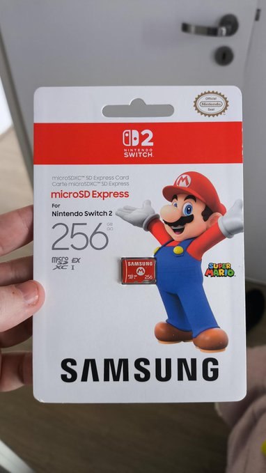 Cartão microSD Express Samsung 256GB para Nintendo Switch 2