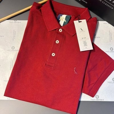 Polo Piquet Classica Reserva Masculina Bordô