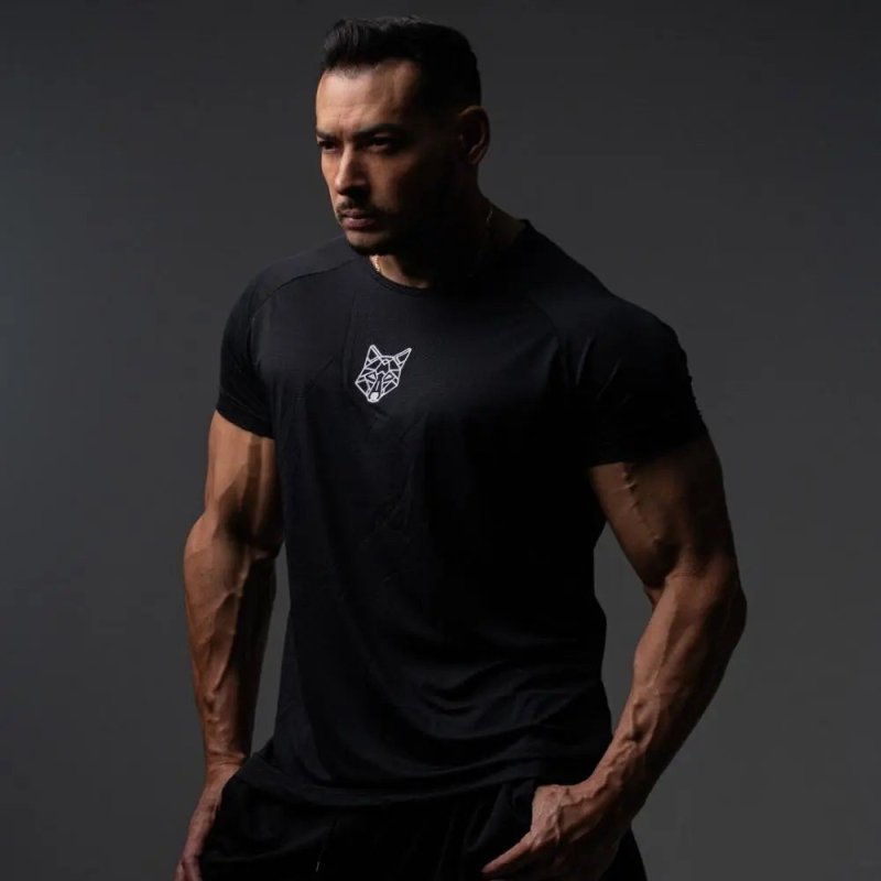 Kit 3 Camisetas Masculina Dry Alpha Lobo Geométrico