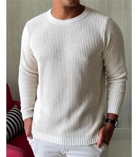 Suéter Masculino Lã Tricot Blusa De Frio Social Manga Longa