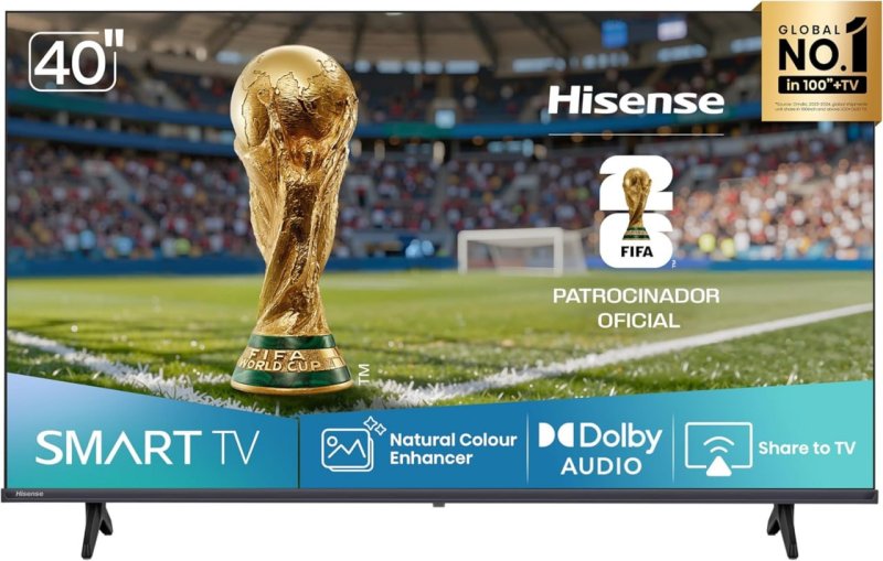 Hisense Smart TV FHD 40" - HDR10 DTS Virtual X - Alexa Google Home