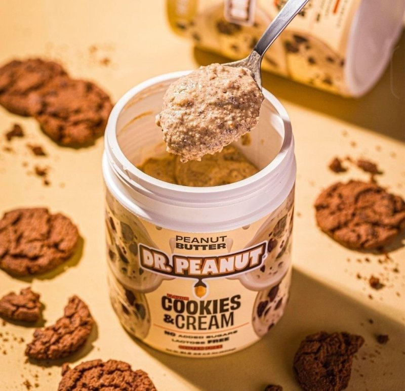 DR. Peanut Pasta de Amendoim Sabor Cookies & Cream, Pote 600g