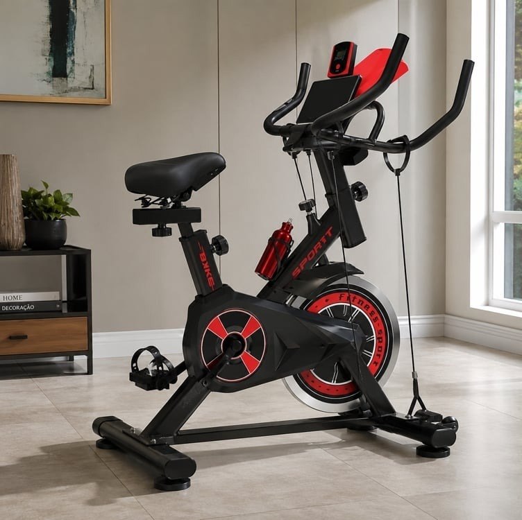 Brus fit Bicicleta Ergométrica Spinning Liftness X11 Cor Preto/vermelho