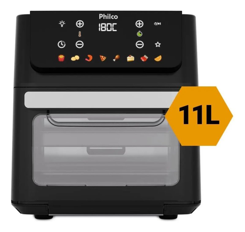Philco Air Fryer Oven 11L - 8 Funções Visor - 1800W