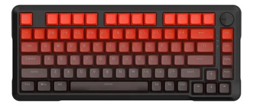 Teclado Mecânico E-yooso Hz82 8k Rgb 75% Switch Magnético Vermelho Inglês Us