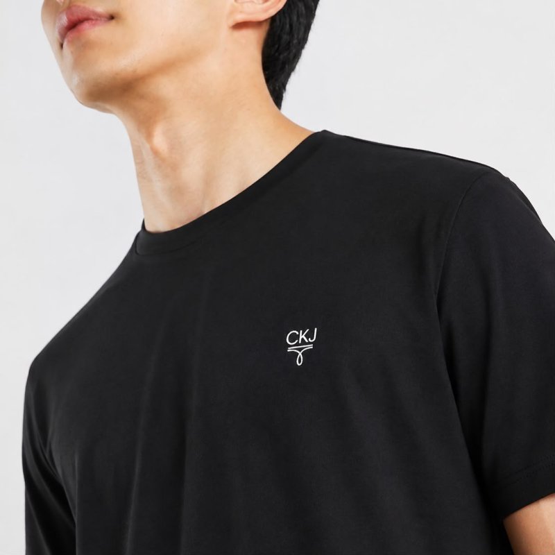 Camiseta Calvin Klein Jeans Light Omega Logo Preta Original