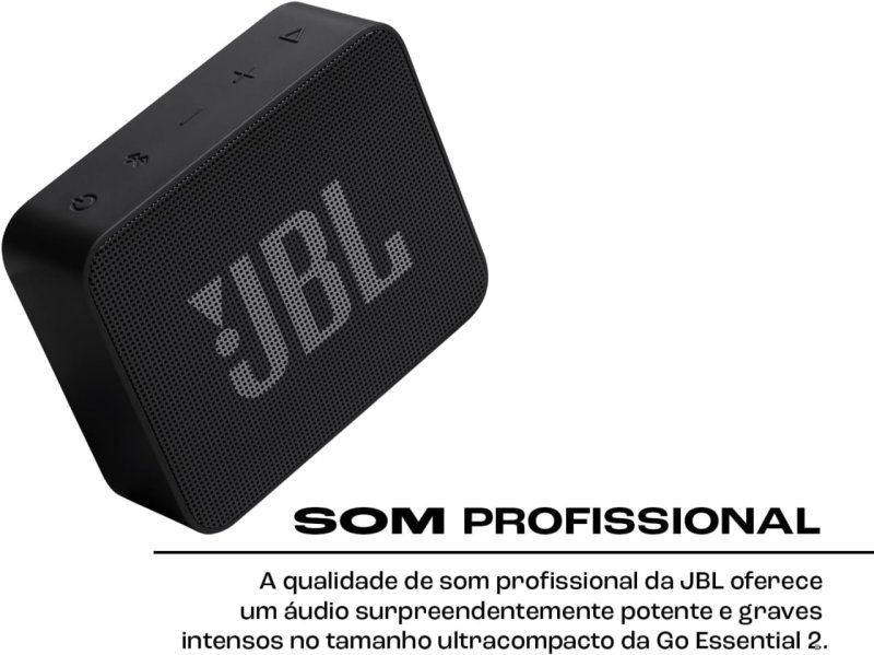 JBL Go Essential 2 - Bluetooth Portátil - À Prova D'água - Preto