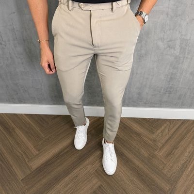 Calça Social Alfaiataria Masculina Malha Elastano Stretch