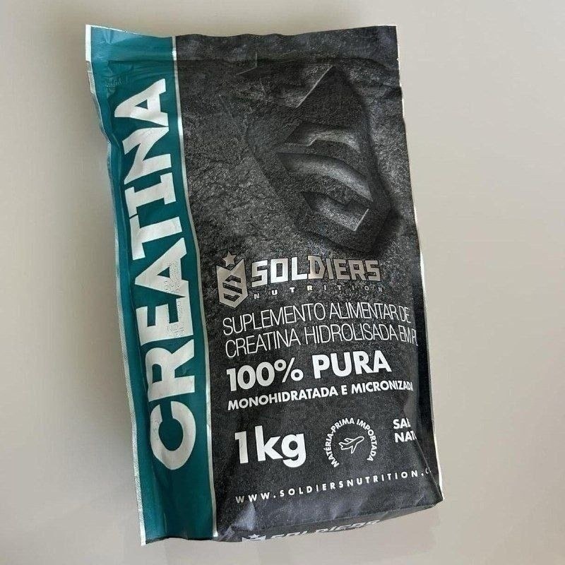 Creatina 1kg Suplemento Monohidratada Em Pó 100% Pura - Soldiers Nutrition Sem Sabor