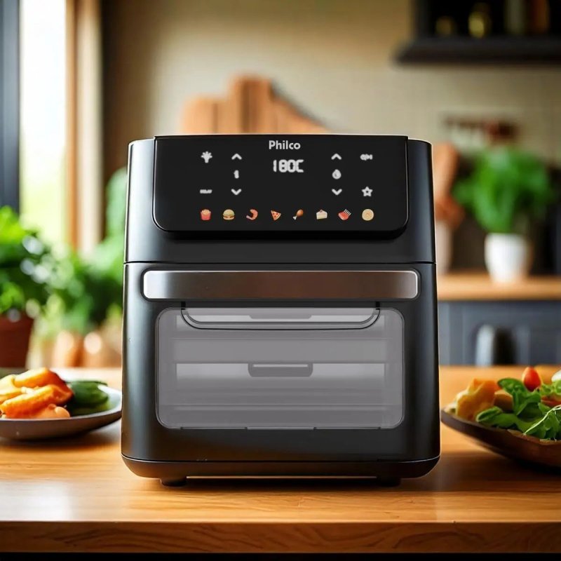 Air Fryer Oven Philco 11L 8 Funções Visor 1800W PAF11B (110V / 220V) + Frete Grátis