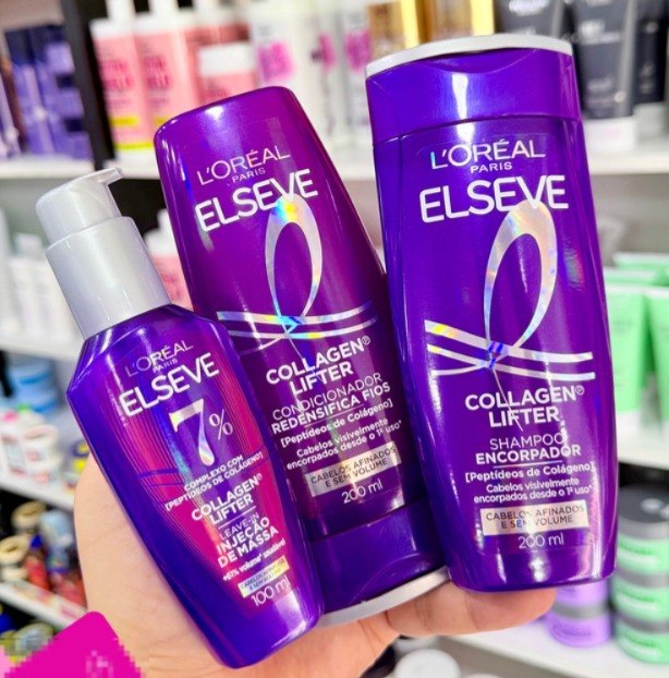 L'Oréal Paris Elseve Collagen Lifter Kit Shampoo, Condicionador e Sérum Leave-in