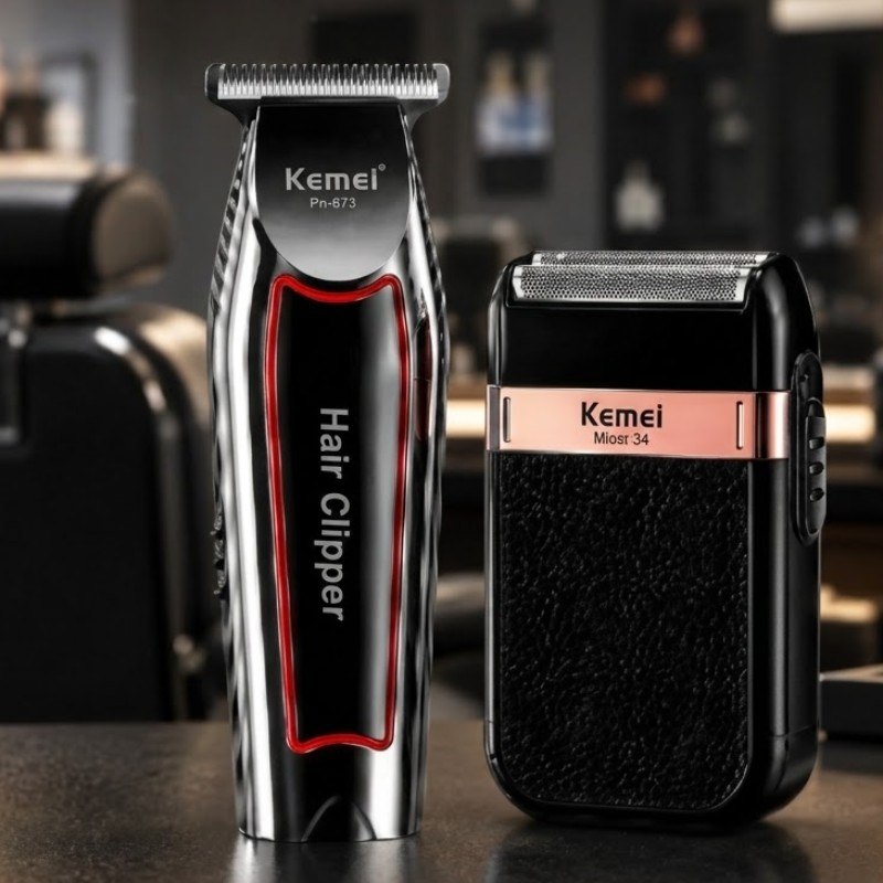 Kit Maquina Acabam. Corte Cabelo Barba Kemei-032 Shaver-2024