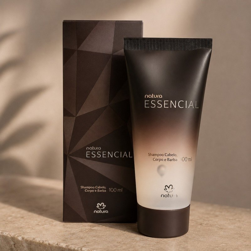 Shampoo P/ Barbearia Cabelo Barba E Corpo Essencial Natura + Frete Grátis