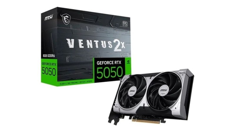 Placa de Vídeo MSI Nvidia GeForce RTX 5050 Ventus 2X OC 8GB GDDR6 128-bit